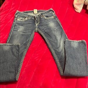 True Religion Blue Straight Leg Jeans